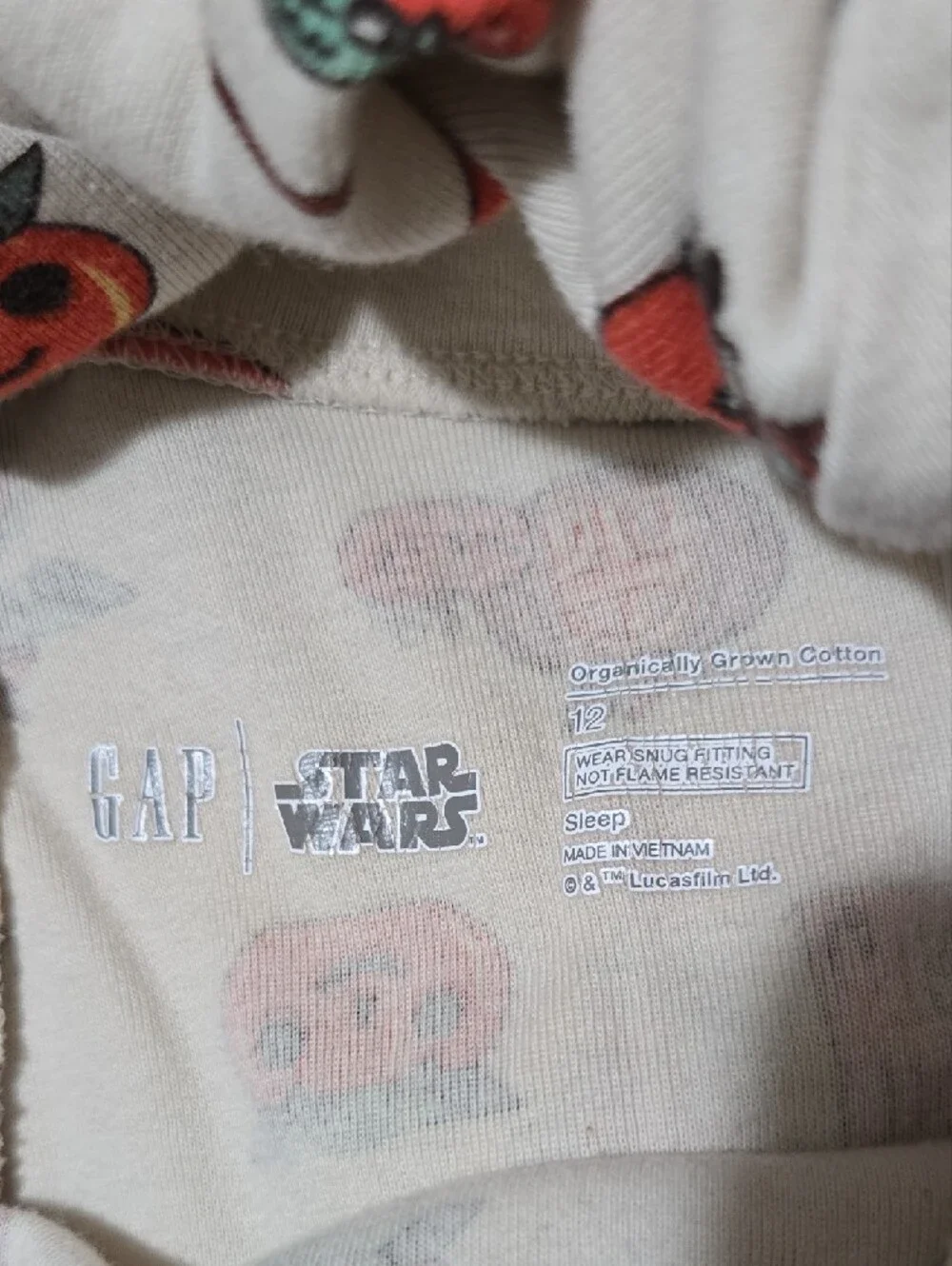Kids Gap X Star Wars™ 100% Organic Cotton Grogu Halloween 2-Piece PJ Set  Sz 12